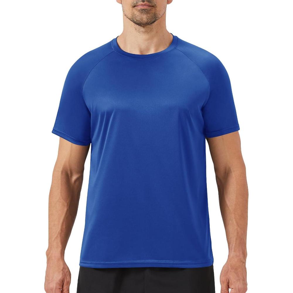 imageWorkout Mens Shirts  Casual Black Quick Dry Moisture Wicking TShirts Crew Neck Short Sleeve for Gym Athletic Running5royal Blue