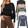 5 Pack Black  White  Nude  Olive Green  Dark Blue