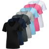 7 Pack Black  White  Dark Grey  Light Grey  Navy  Light Blue  Pink