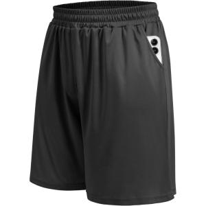 5 Pack Athletic Gym Mens Shorts – Workout Black Quick Dry Basketball Shorts with Pockets for Running Casual Activewear(Z-black)