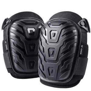 CE’ CERDR Professional Knee Pads for Work – Heavy Duty Foam Padding Kneepads for Construction, Gardening, Flooring with Comfortable Gel Cushion to Save Your Knees (Knee High)(Knee High)