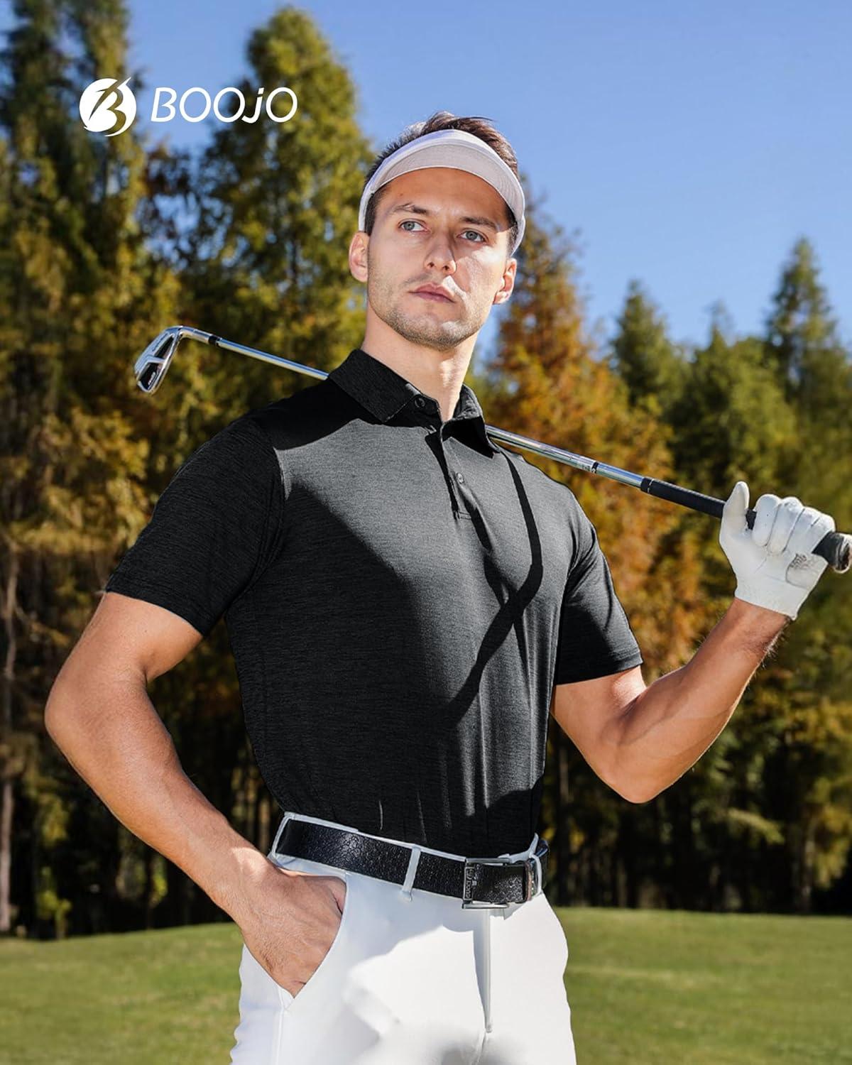 image:imageBOOJO 7 Pack Polo Shirts for Men Quick Dry Moisture Wicking Performance Short Sleeve Mens Golf Shirts for Casual Work1blackDark GreyLight GreyNavy BlueDark BlueArmy GreenWine